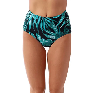 Women's Jantzen Side Shirred Comfort Core Swim Bottoms 6 Bold Paradise