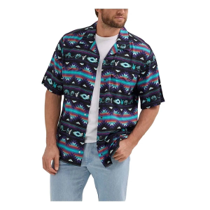 Men's Wrangler Coconut Cowboy Button Up Shirt Medium Black