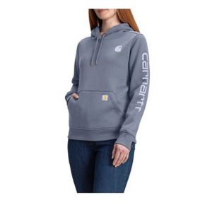 Women's Carhartt Clarksburg Graphic Sleeve Hoodie Large Wisteria Heather
