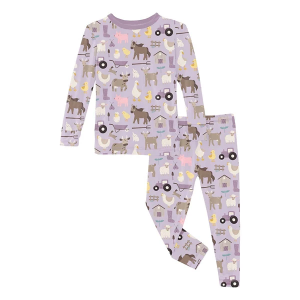 Kids' Kickee Pants Print Long Sleeve Pajama Set 8 Thistle Morning on the Farm