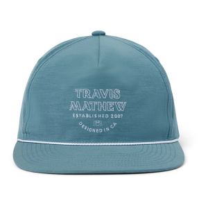 Men's TravisMathew Hidden Agenda Golf Snapback Hat One Size Captain Blue