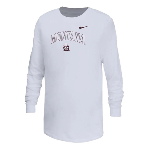 Montana Grizzlies Nike Legend Over It Kids' T-Shirt Large White