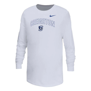 Creighton Bluejays Nike Legend Over It Kids' T-Shirt Medium White