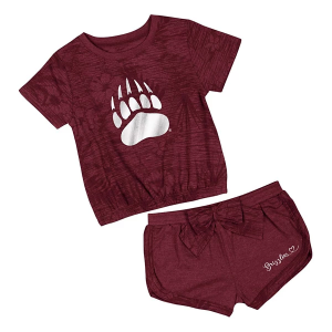 Colosseum Toddler Montana Grizzlies Fern T-Shirt & Short Set
