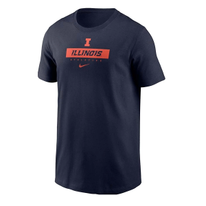 Illinois Fighting Illini Nike Team Issued Kids' T-Shirt Medium Navy