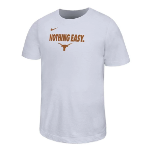 Texas Longhorns Nike Texas Texas Nothing Easy Bench Kids' T-Shirt Small White