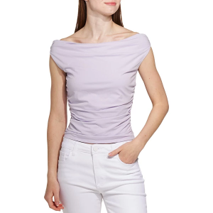 Women's Le Lis Ruched Off the Shoulder Tank Top XSmall Lavender