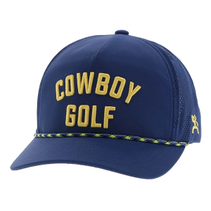 Men's Hooey Cowboy Golf Snapback Hat One Size Navy/Yellow