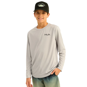Kids' Huk Pusuit Fill Long Sleeve T-Shirt Large Harbor Mist