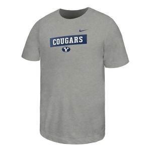 BYU Cougars Nike Core Kids' T-Shirt Medium Dark Grey Heather