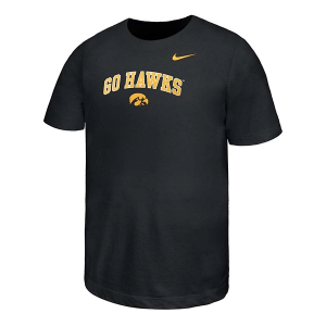 Iowa Hawkeyes Nike Slogan Kids' T-Shirt Large Black