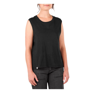 Women's Dovetail Workwear Bellows Crew Neck Work Tank Top Medium Black