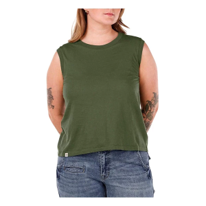 Women's Dovetail Workwear Bellows Crew Neck Work Tank Top XSmall Blade Green