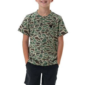 Boys' Burlebo T-Shirt Medium Retro Duck Camo