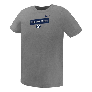 BYU Cougars Nike Core Kids' T-Shirt 4 Dark Grey Heather