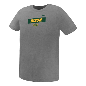 North Dakota State Bison Nike Core Kids' T-Shirt 4 Grey Heather