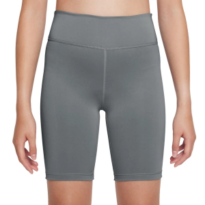 Girls' Nike One 7" Biker Shorts XSmall Smoke Grey/White