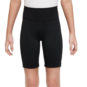 Girls' Nike One 7" Biker Shorts Medium Black/White