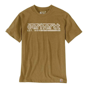 Men's Carhartt Relaxed Fit Lightweight Logo Graphic T-Shirt 2XLarge Golden Grass Heather