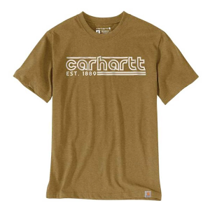 Men's Carhartt Relaxed Fit Lightweight Logo Graphic T-Shirt XLarge Golden Grass Heather