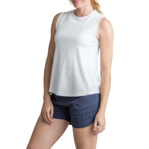 Women's LIV Outdoor Soleil Rib Crew Neck Tank Top Medium Glacier Gray