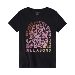 Girls' Billabong Free Since 73 T-Shirt Medium Black Sands