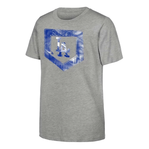 Kids' Los Angeles Dodgers Stolen Base T-Shirt Medium Grey Heather