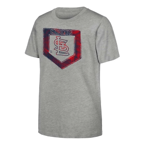Kids' St. Louis Cardinals Stolen Base T-Shirt Medium Grey Heather