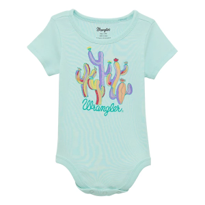 Girls' Wrangler Cactus Onesie Baby 24 mo. Blue Multi