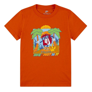 Kids' Nike Boxy Palm Tree T-Shirt 6 Safety Orange