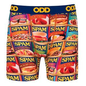 Men's ODD SOX Spam Flavors Boxer Briefs Underwear Small Blue