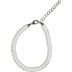 Charming Shark Fimo Round White Bracelet