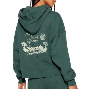 Women's Spiritual Gangster Retreat Belair Hoodie Small Green