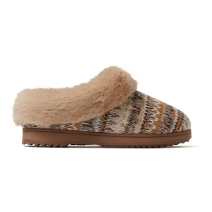 Women's Dearfoams Hannah Knit Casual Clogs Regular Small Latte