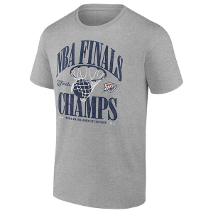Oklahoma City Thunder 2025 Finals Champions Retro Fanatics T-Shirt Small Steel