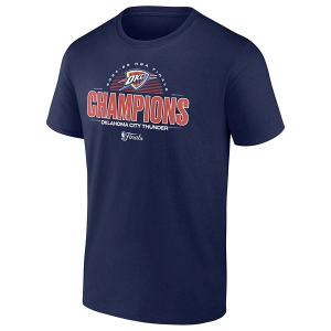 Oklahoma City Thunder 2025 Finals Champions Roster Fanatics T-Shirt Small Navy