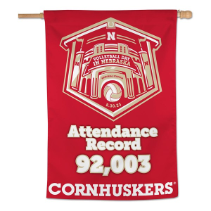 Wincraft Nebraska Cornhuskers Volleyball Record Banner