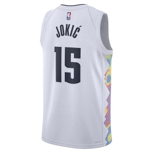 Denver Nuggets Nikola Jokic #15 Nike 2024 City Edition Jersey XLarge White