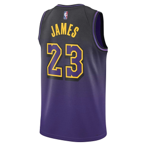 Los Angeles Lakers LeBron James #23 Nike 2024 City Edition Jersey Small Purple