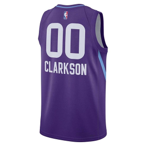 Utah Jazz Jordan Clarkson #00 Nike City Edition Jersey Small Purple