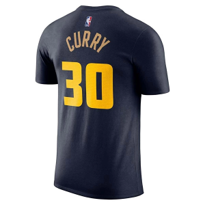Golden State Warriors Steph Curry #30 2024 City Edition Name & Number Nike T-Shirt XLarge Navy