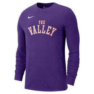 Phoenix Suns 2024 City Edition Logo Nike Long Sleeve T-Shirt Large Purple