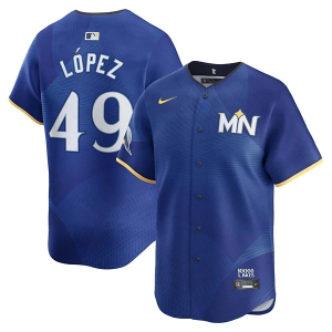 Minnesota Twins Pablo Lopez #49 Nike City Connect Limited Jersey Large Royal
