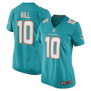 Women's Miami Dolphins Tyreek Hill #10 Nike Game Jersey Large Teal