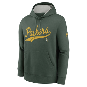 Green Bay Packers Nike Rewind Club Hoodie Medium Fir