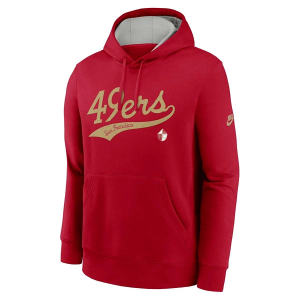 San Francisco 49ers Nike Rewind Club Hoodie Large Red