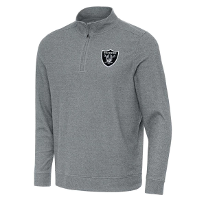 Las Vegas Raiders Antigua Subtle Long Sleeve 1/4 Zip Large Carbon