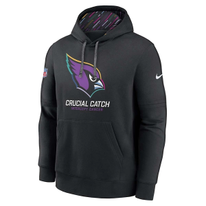 Arizona Cardinals Nike 2024 Crucial Catch Club Hoodie Medium Black