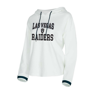 Women's Las Vegas Raiders Concepts Sport Borough Hoodie Large White