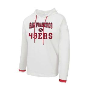 Women's San Francisco 49ers Concepts Sport Borough Hoodie Medium White